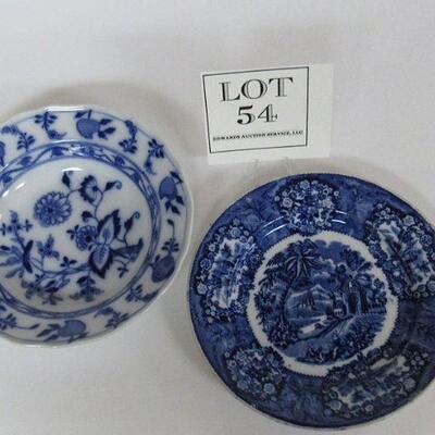Meissen Cauldon England Blue Onion Soup Bowl & Maastricht Holland Plate