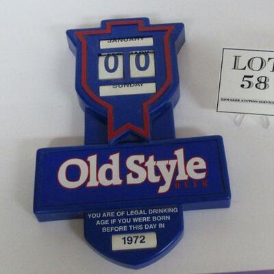 Interesting 1970s Plastic Old Style Advertising Perpetual Wall Calendar
