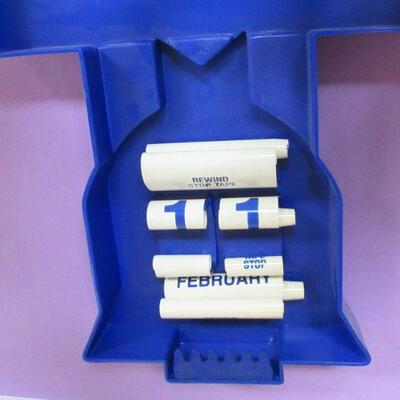 Interesting 1970s Plastic Old Style Advertising Perpetual Wall Calendar