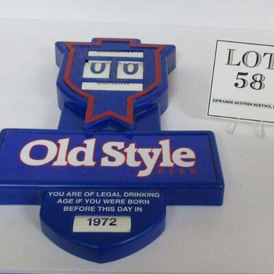 Interesting 1970s Plastic Old Style Advertising Perpetual Wall Calendar