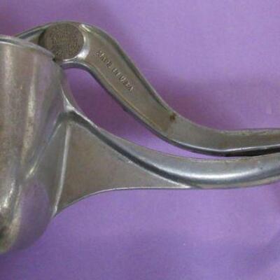 Vintage Pewter Gravy Pan, Wearever Metal Juicer, Metal Hot Water Bottle Star Brand