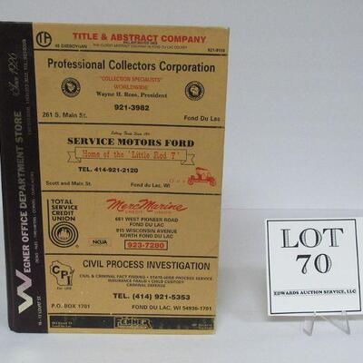 Very Interesting 1989 Fond du Lac City Directory