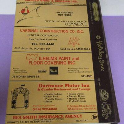 Very Interesting 1989 Fond du Lac City Directory