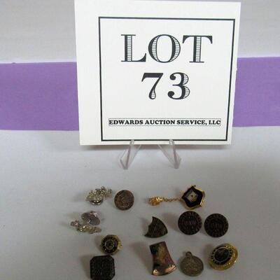Misc Old Pins 4H, Crane, UAW, American Legion, MCN, Boost