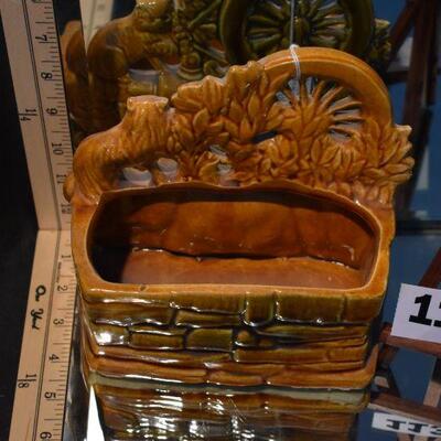 1953 Spinning Wheel Planter 