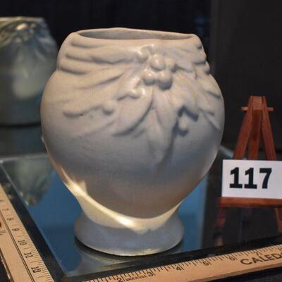 1930 Leaves & Berries Footed Vase 