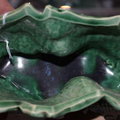 McCoy 1960 Double Green Cornucopia Planter 