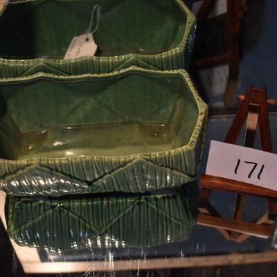 McCoy 1950 Green Planting Dish 