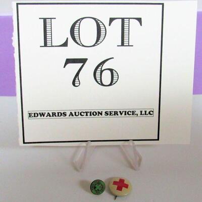 Vintage Red Cross and Green Cross Pins