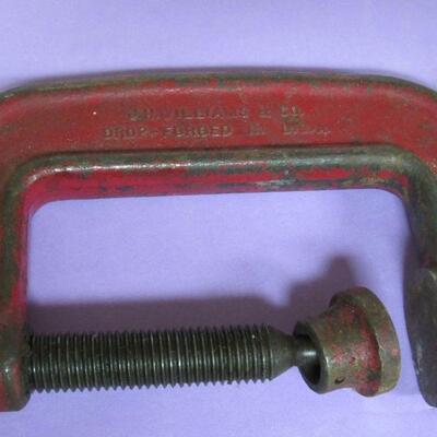 Vintage Red C Clamp Williams & Co CC104 Heavy