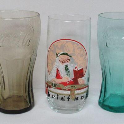 15 Pc Lot of Misc Coca Cola Stuff, Plates, Bowls, Cups, Tumblers, Stuffed Guy