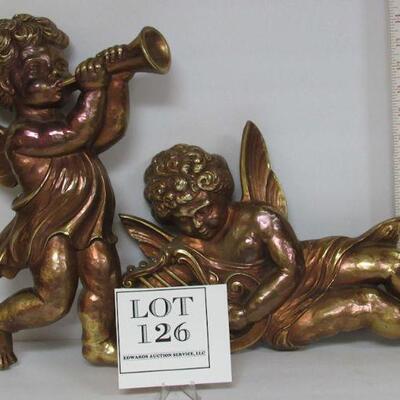 Huge Vintage 1963 Syroco Angel Plaques