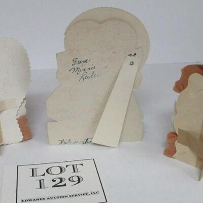 3 Antique Valentines, 2 Fold Out Honeycomb, 1 Mechanical Flat