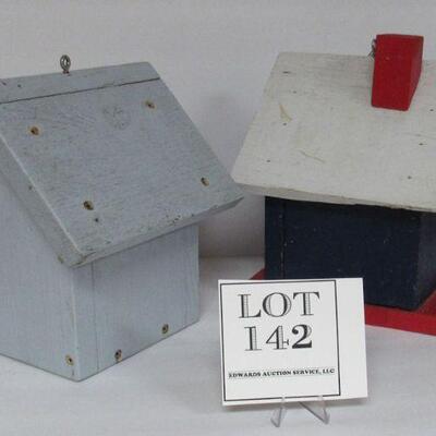 2 Wood Birdhouses