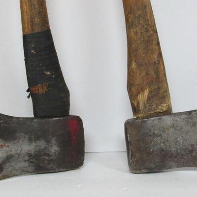 2 Old Long Handle Axes