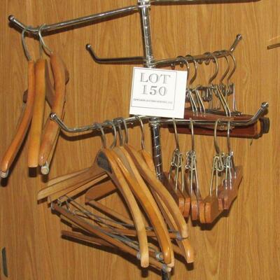 Vintage Wood Hangers, Some Pant Hangers, A Few Advertising Setwell, Bealls, Komitos