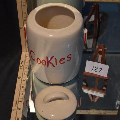 McCoy 1946 Cylinder Cookie Jar w/Lid 