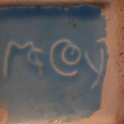 McCoy 1940 Blue Square Vase 