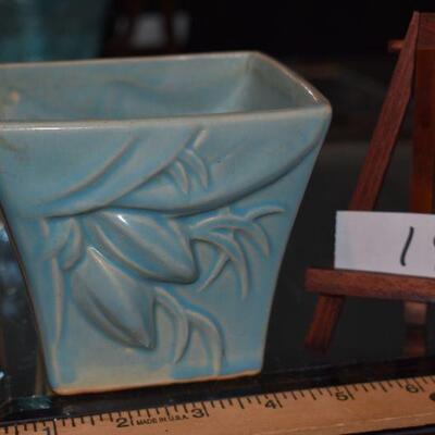 McCoy 1940 Blue Square Vase 