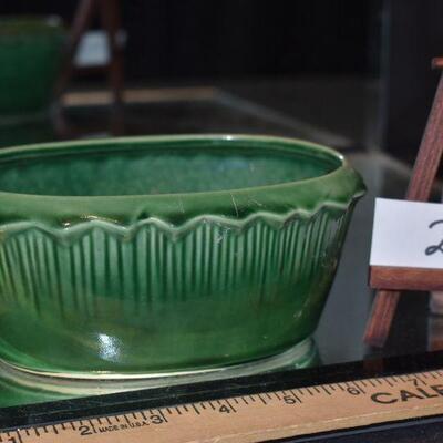 McCoy Green Oval Planter 