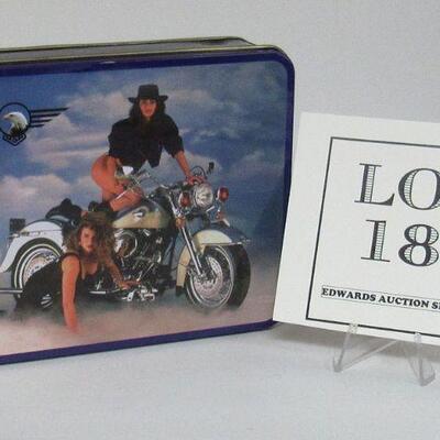 Tin Box With Biker Babes