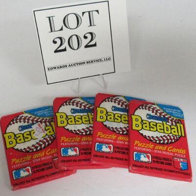 4 Donruss Baseball Card Packs