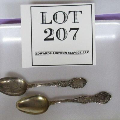 2 Antique Sterling Spoons Pennsylvania & Ohio