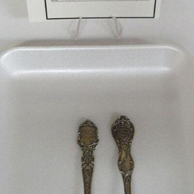 2 Antique Sterling Spoons Pennsylvania & Ohio