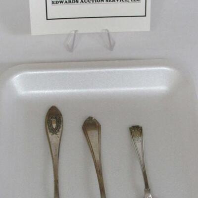 3 Antique Sterling Silver Spoons 