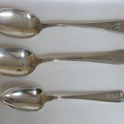 3 Antique Sterling Silver Spoons 