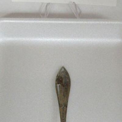 Antique Wisconsin Dells Native American Indian Spoon Copper Colored Face