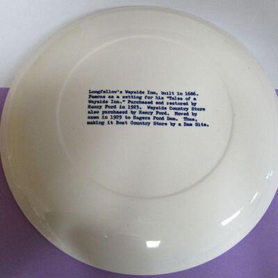 Maastricht Red Willow Plate and Longfellow Wayside Inn Transferware Plate