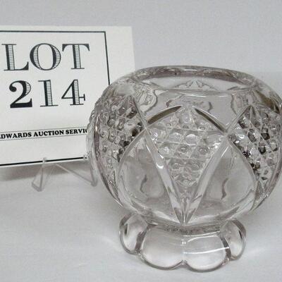 Small Pressed Glass Rose Bowl