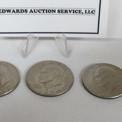 3 Eisenhauer Ike Dollars Ex Fine to AU