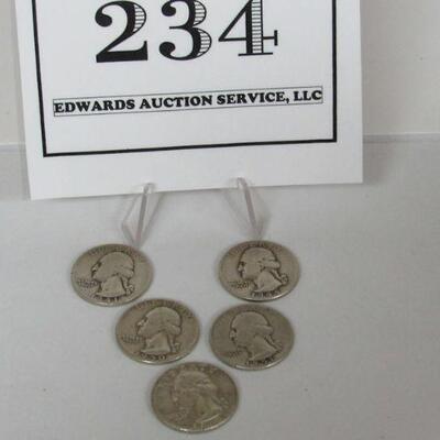 5 Silver Quarters