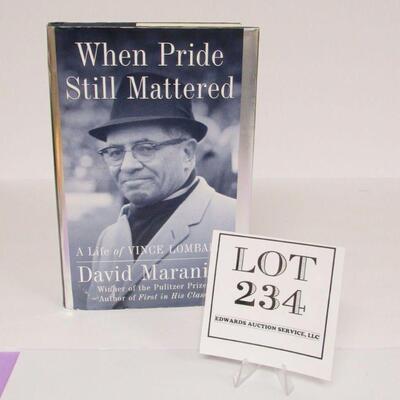 Vince Lombardi Book When Pride Still Mattered