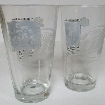 Green Bay Packers Complete Set of 6 Moments In Time Pint Glasses Super Condition