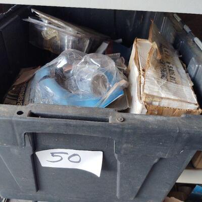 LOT 50 - Clear tubing, faucet assembly, remodeling kit, tub/shower faucet,  tub flange, etc.