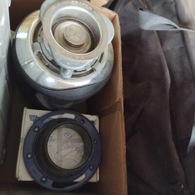 lot 61 - Assorted lot - vintage case of O rings, water disposal, hardware, etc.