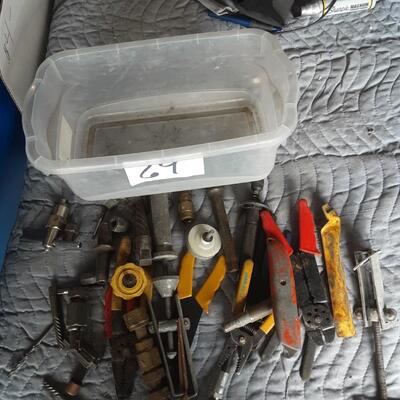 Bin of assorted HANDtools 