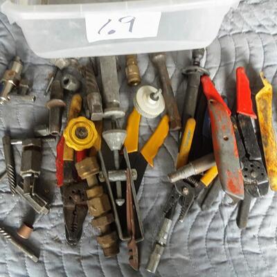 Bin of assorted HANDtools 