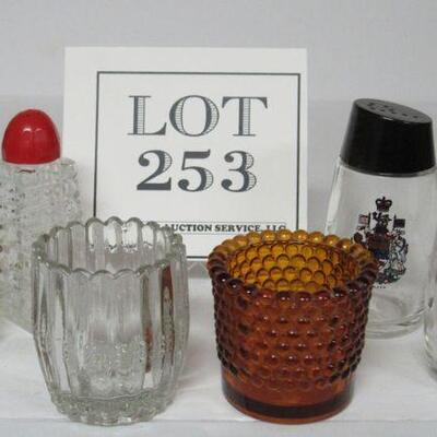 2 Sets of Salt Pepper Shakers 1 Toothpick Holder 1 Votive Cup