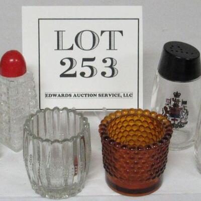 2 Sets of Salt Pepper Shakers 1 Toothpick Holder 1 Votive Cup