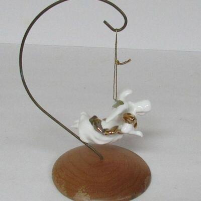 Misc Christmas Lot Angel on Ornament Stand, Lefton Candy Dish