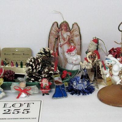 Misc Christmas Lot Angel on Ornament Stand, Lefton Candy Dish