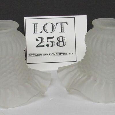2 Satin Glass Lamp Shades