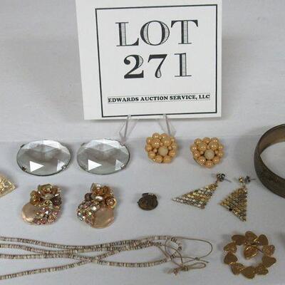 Costume Jewelry &  Strung Heishi Shells From the 1970s, Copper Bangle Bracelet