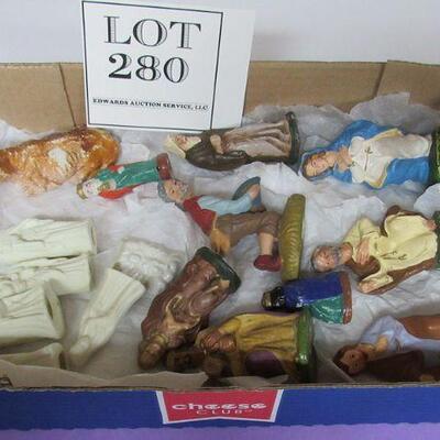 Lot of Vintage Misc Nativity Figures, Various Dates and Makers