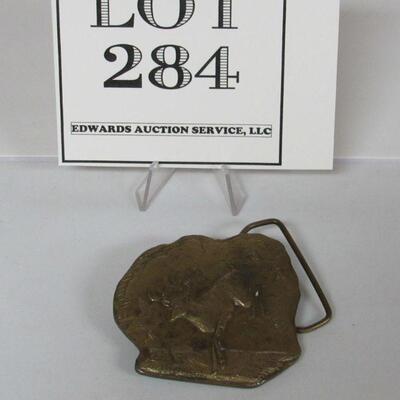 Older Brass Deer Belt Buckle