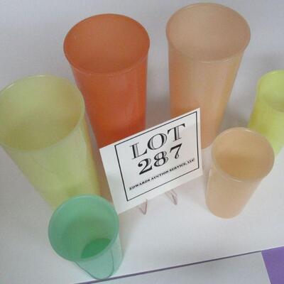 6 Vintage Pastel Tupperware Tumblers